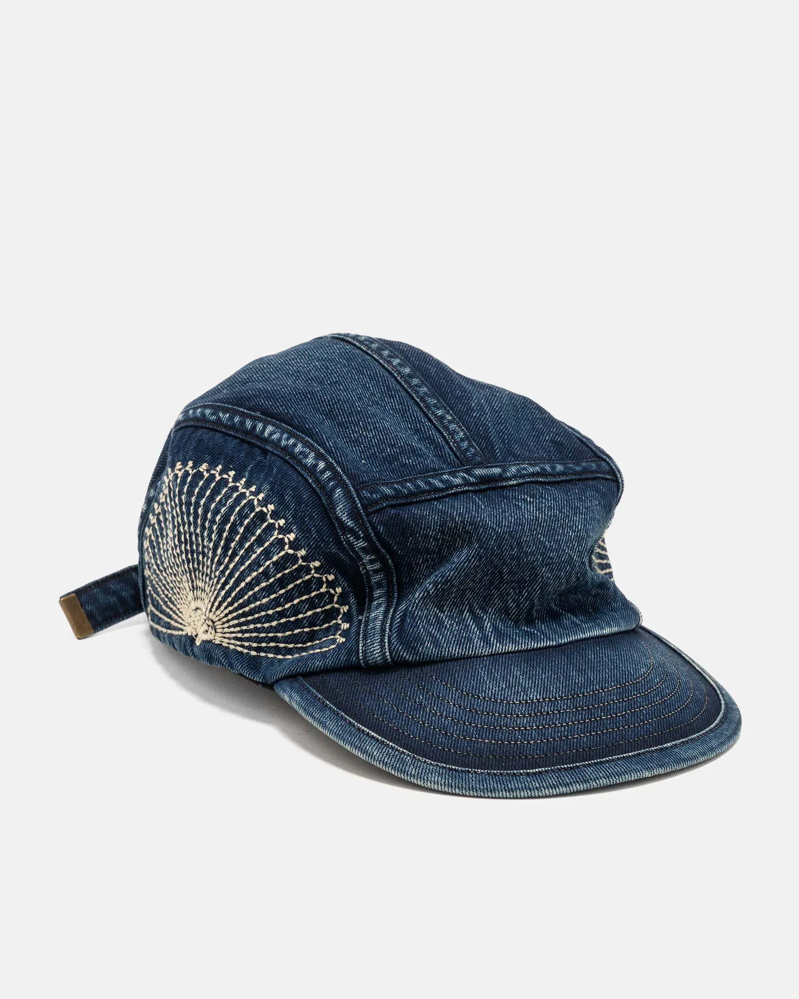 10ozIDG x IDG Denim Camp Cap (FUROSHIKI Embroidery) Indigo