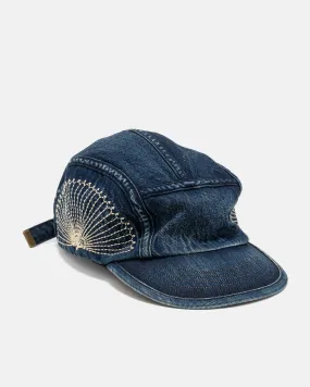 10ozIDG x IDG Denim Camp Cap (FUROSHIKI Embroidery) Indigo