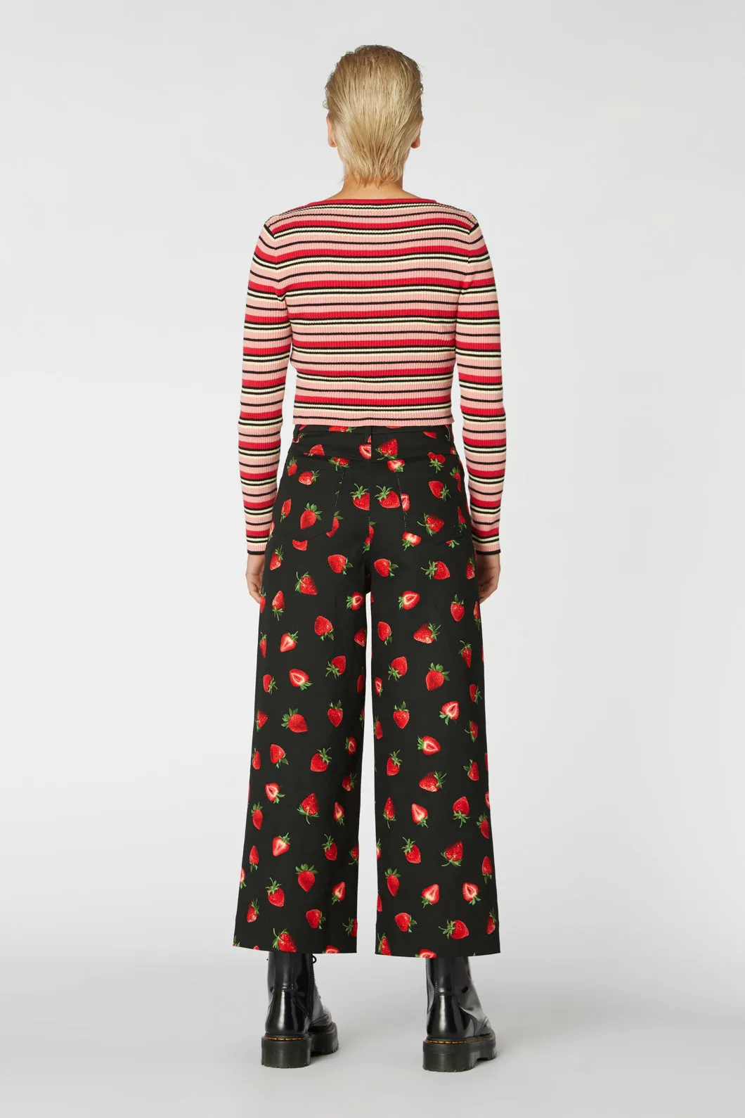 90S Fetch Stripey Crop Knit