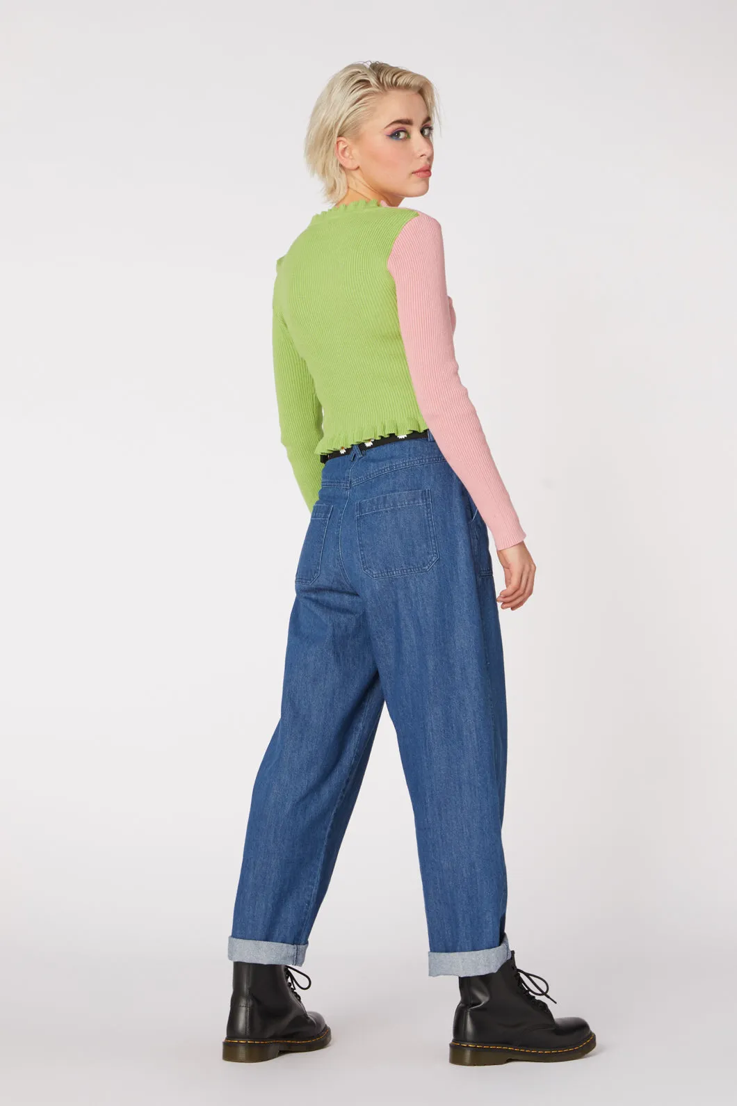 90S Split Zip Up Cardi