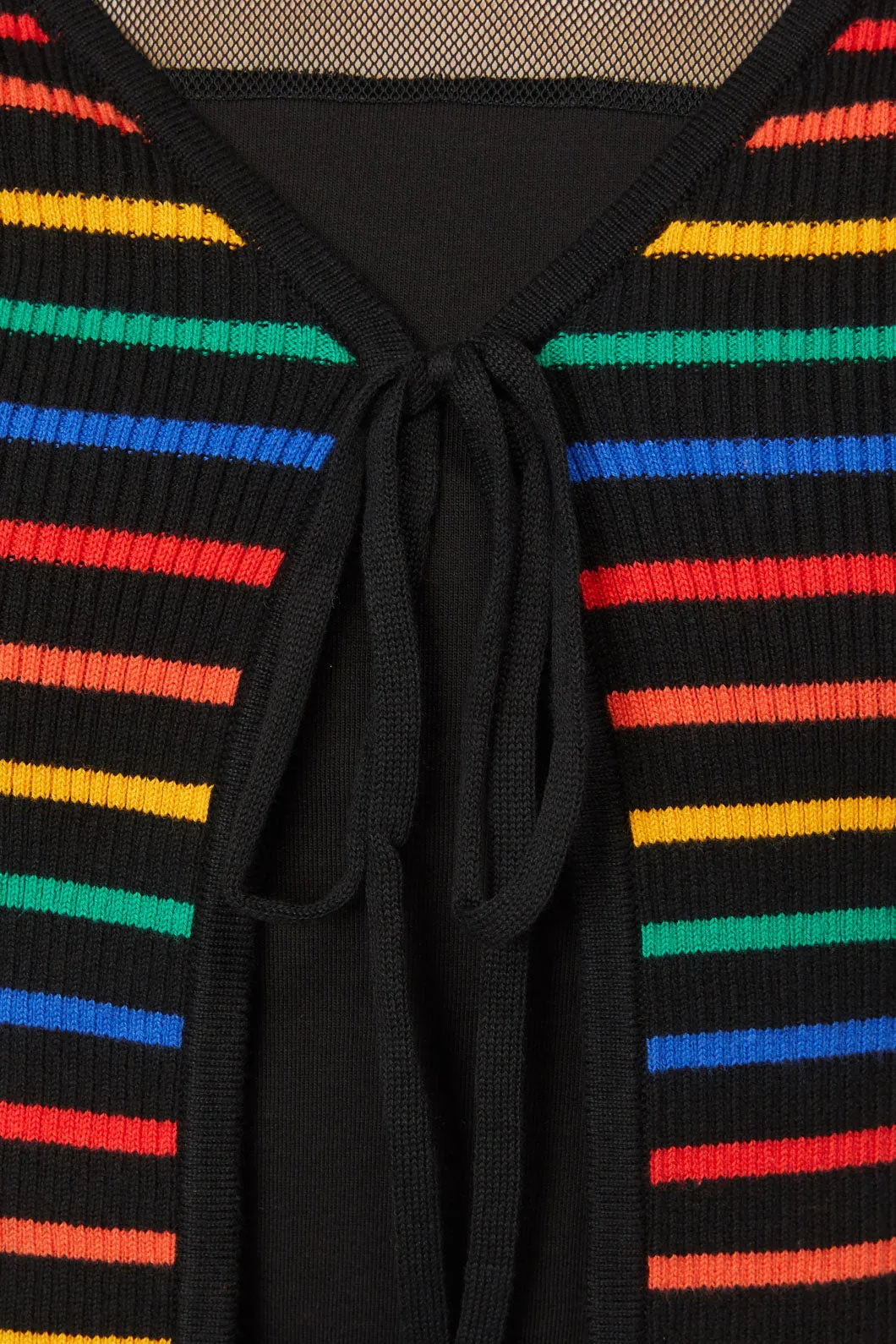 90S Tie Up Rainbow Cardi