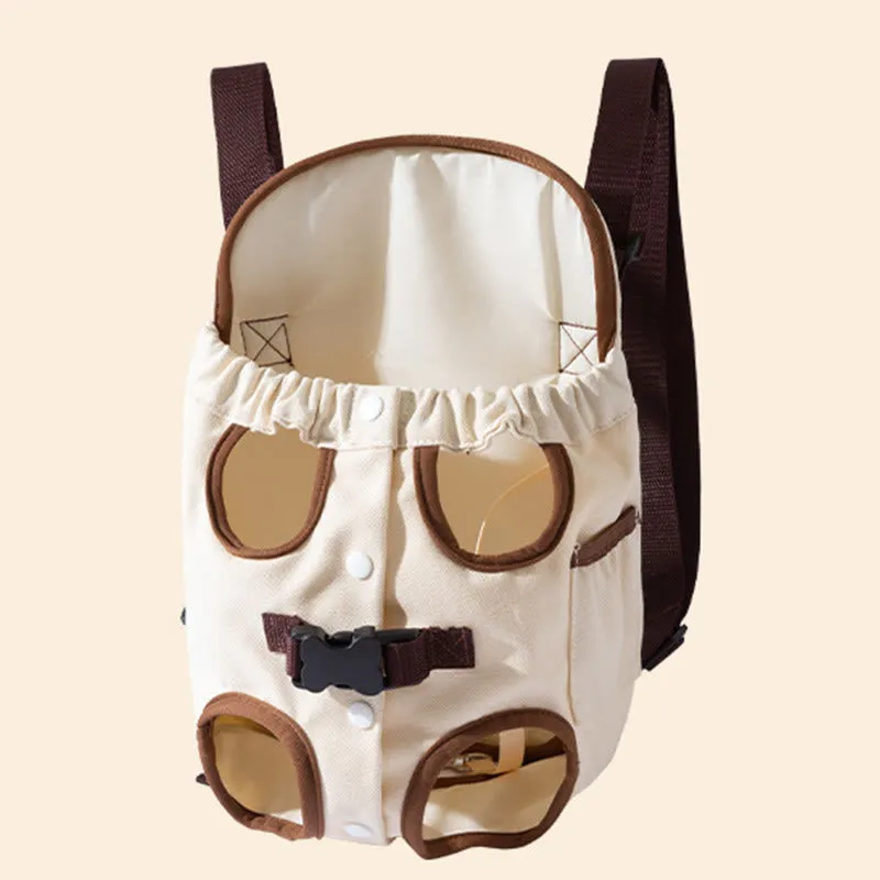 Adjustable Pet Front Carrier Backpack Legs Out Easy-Fit Travel Bag