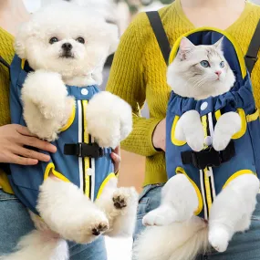 Adjustable Pet Front Carrier Backpack Legs Out Easy-Fit Travel Bag