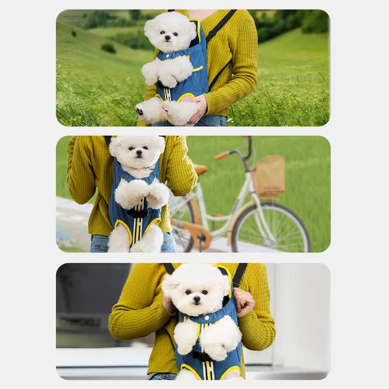 Adjustable Pet Front Carrier Backpack Legs Out Easy-Fit Travel Bag