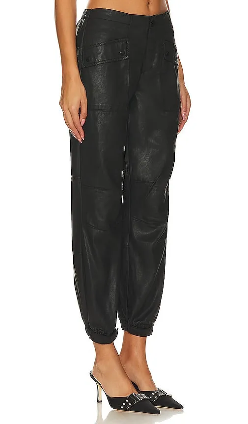 ALLSAINTS Val Coated Trouser in Black
