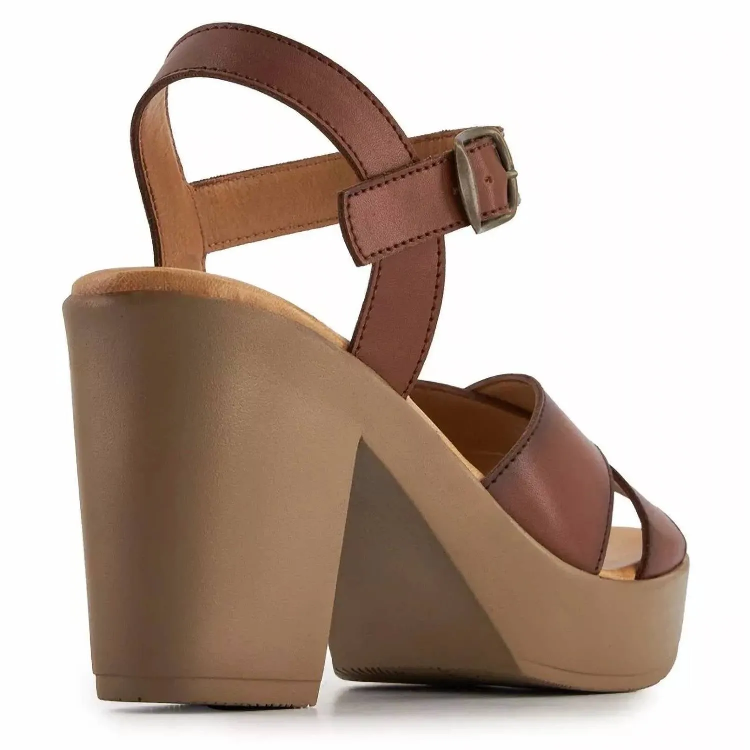 Andrea - Women's Comfort Classic Heel Ankle Strap Sandals
