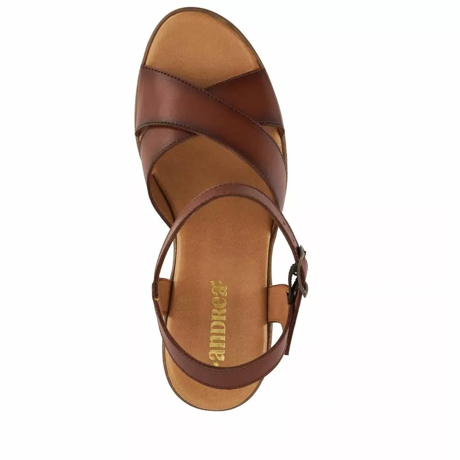 Andrea - Women's Comfort Classic Heel Ankle Strap Sandals