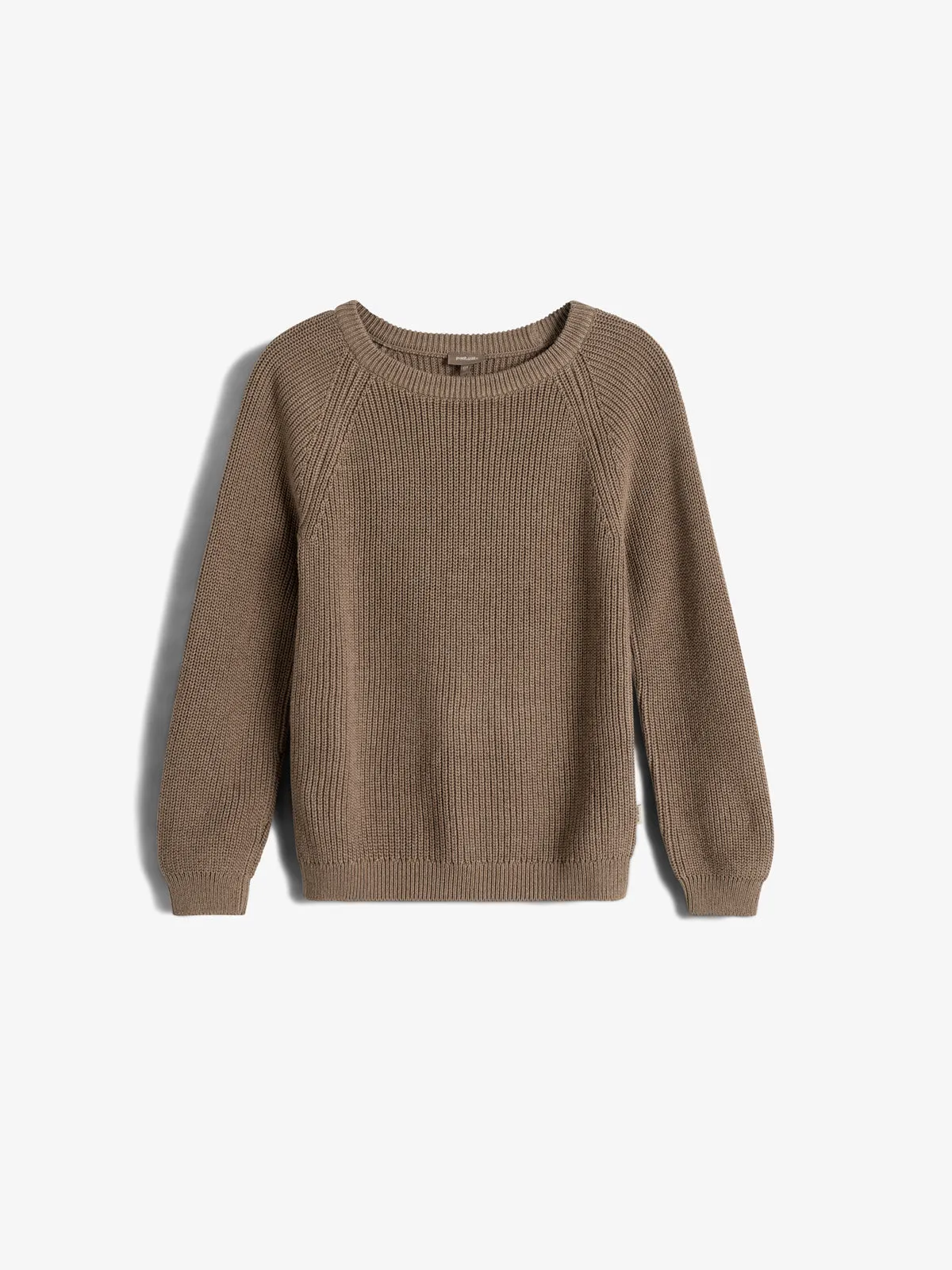 Cotton Knit Sweater - Tween - Beige Melange