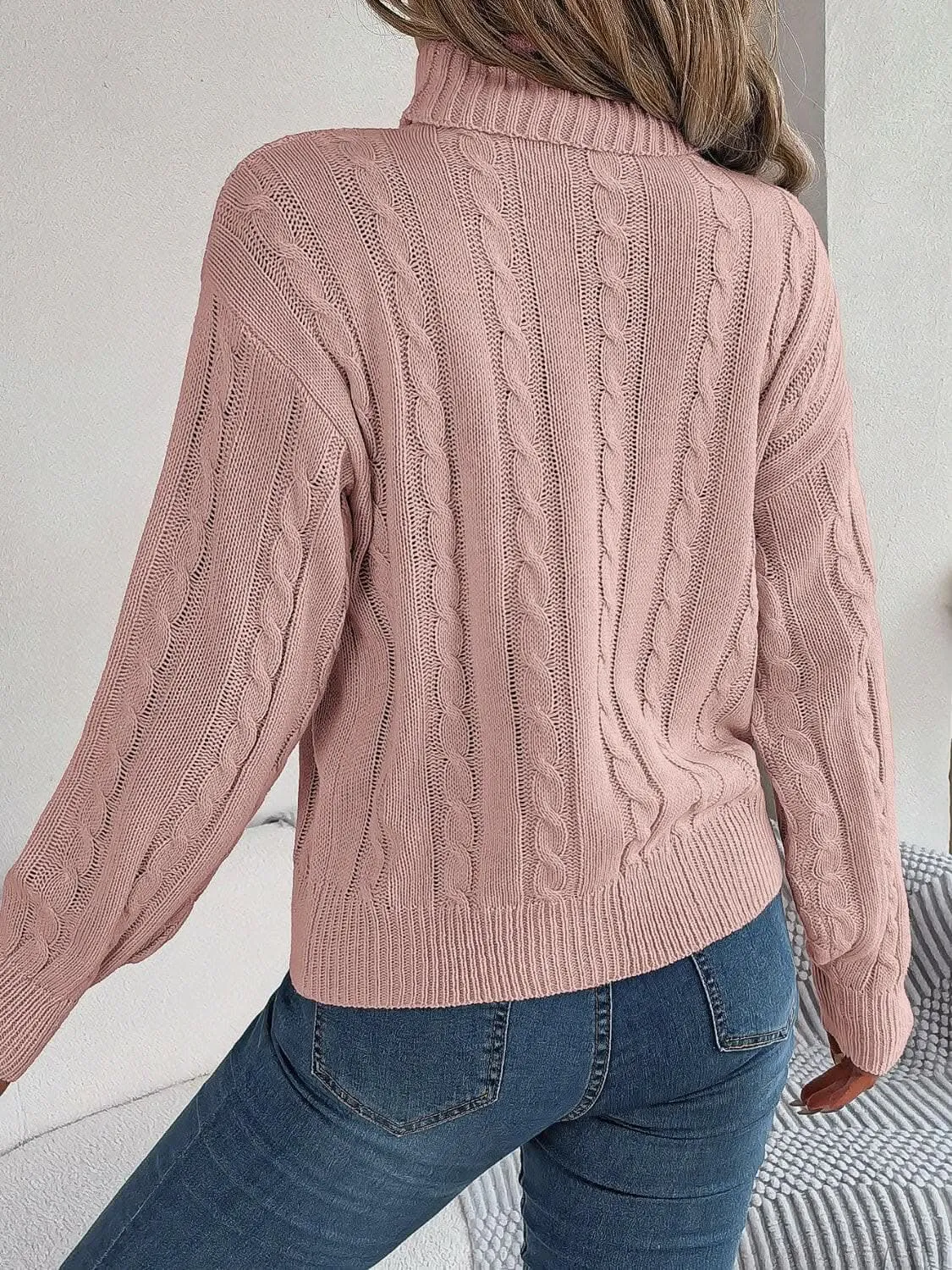 Cozy Cable-Knit Turtleneck Sweater