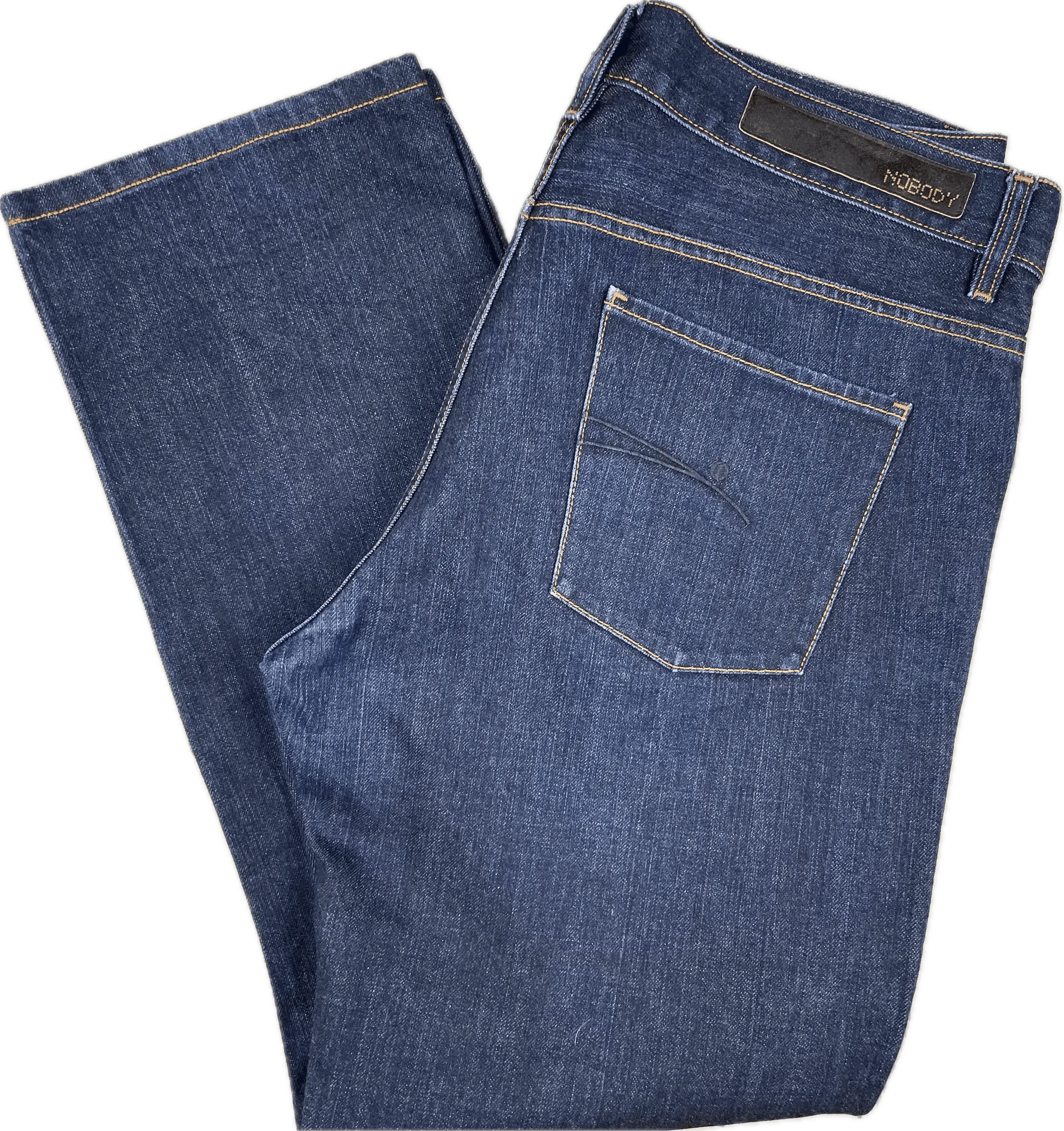Dark Wash Easy Fit NOBODY Mens Jeans - Size 38