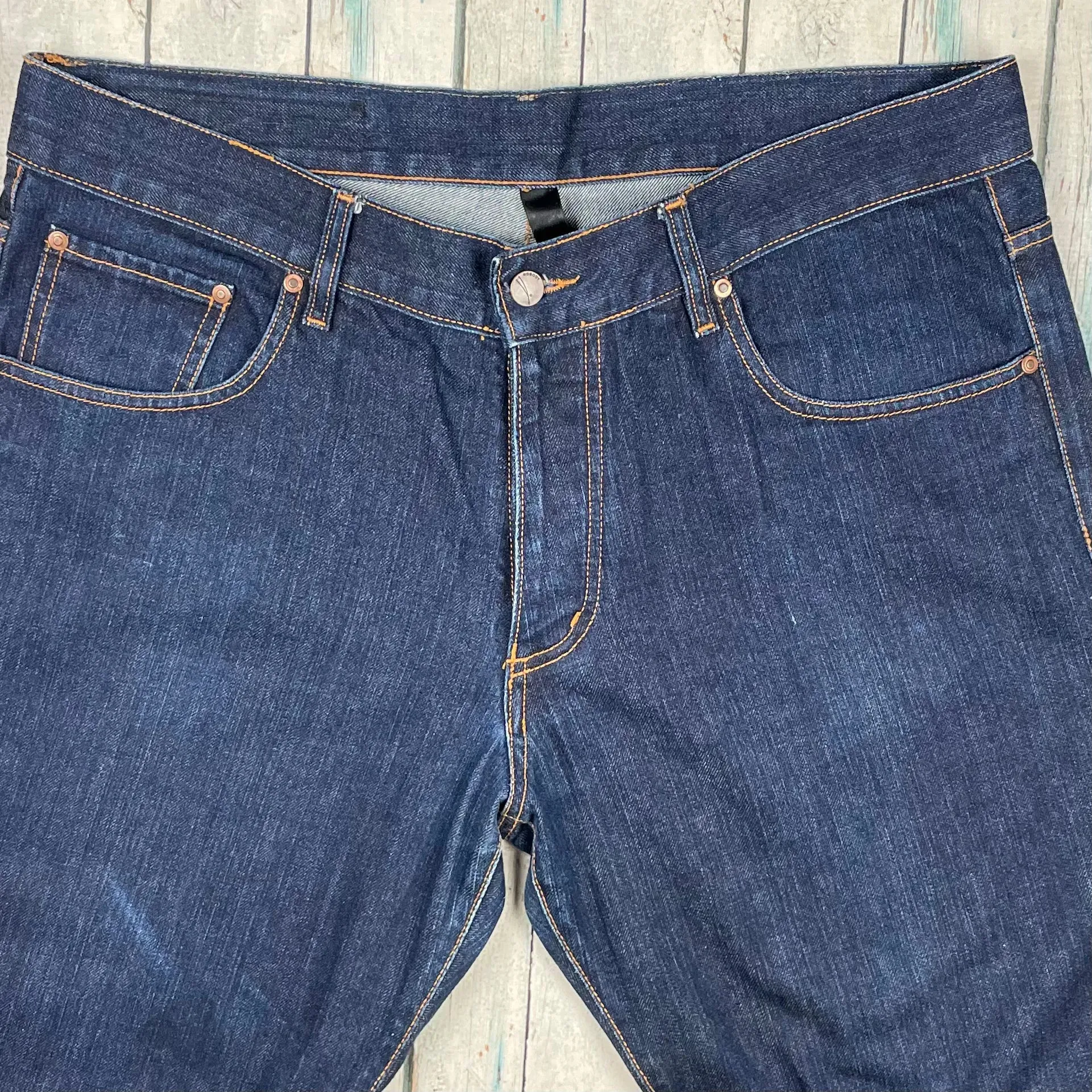 Dark Wash Easy Fit NOBODY Mens Jeans - Size 38