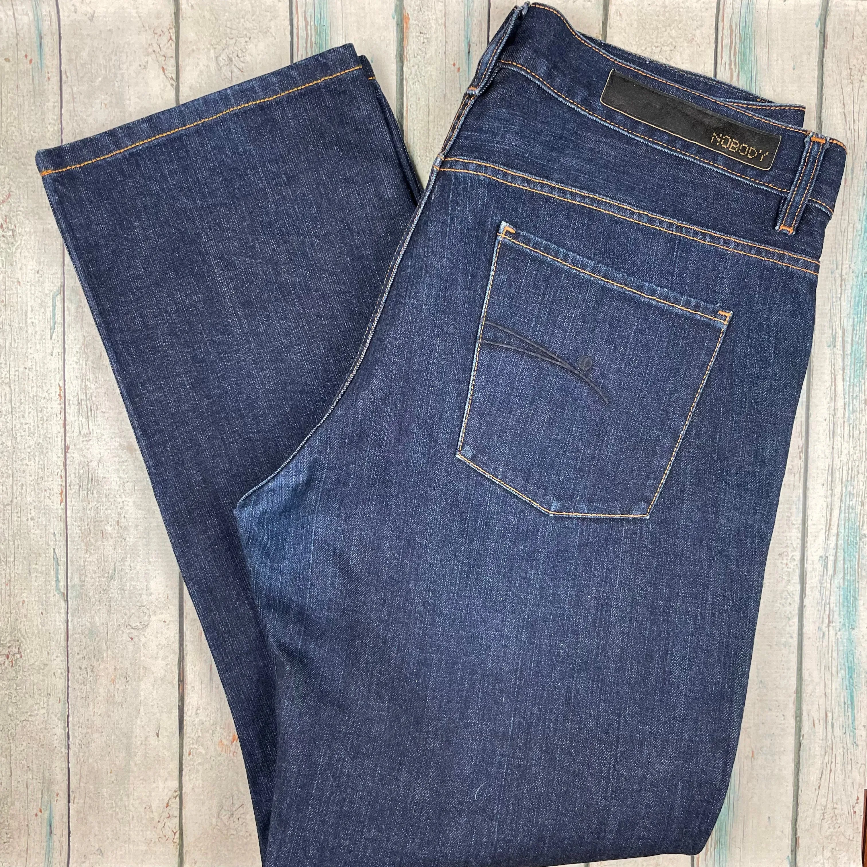 Dark Wash Easy Fit NOBODY Mens Jeans - Size 38