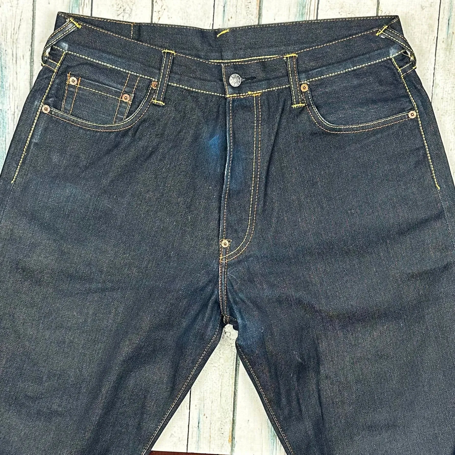 Evisu Japan Selvedge No.2 Red Seagull Back Jeans - Size 34