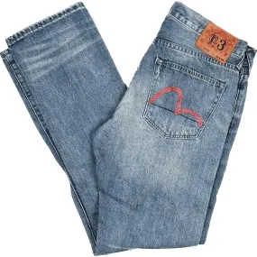 Evisu Japan - Straight Leg Logo Pocket Jeans - Size 34