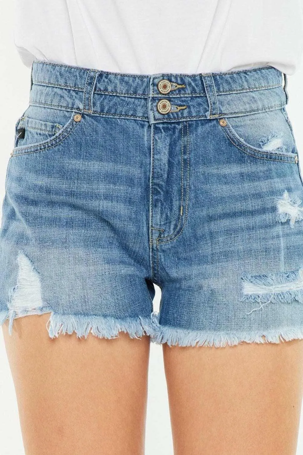 Kancan high rise denim shorts