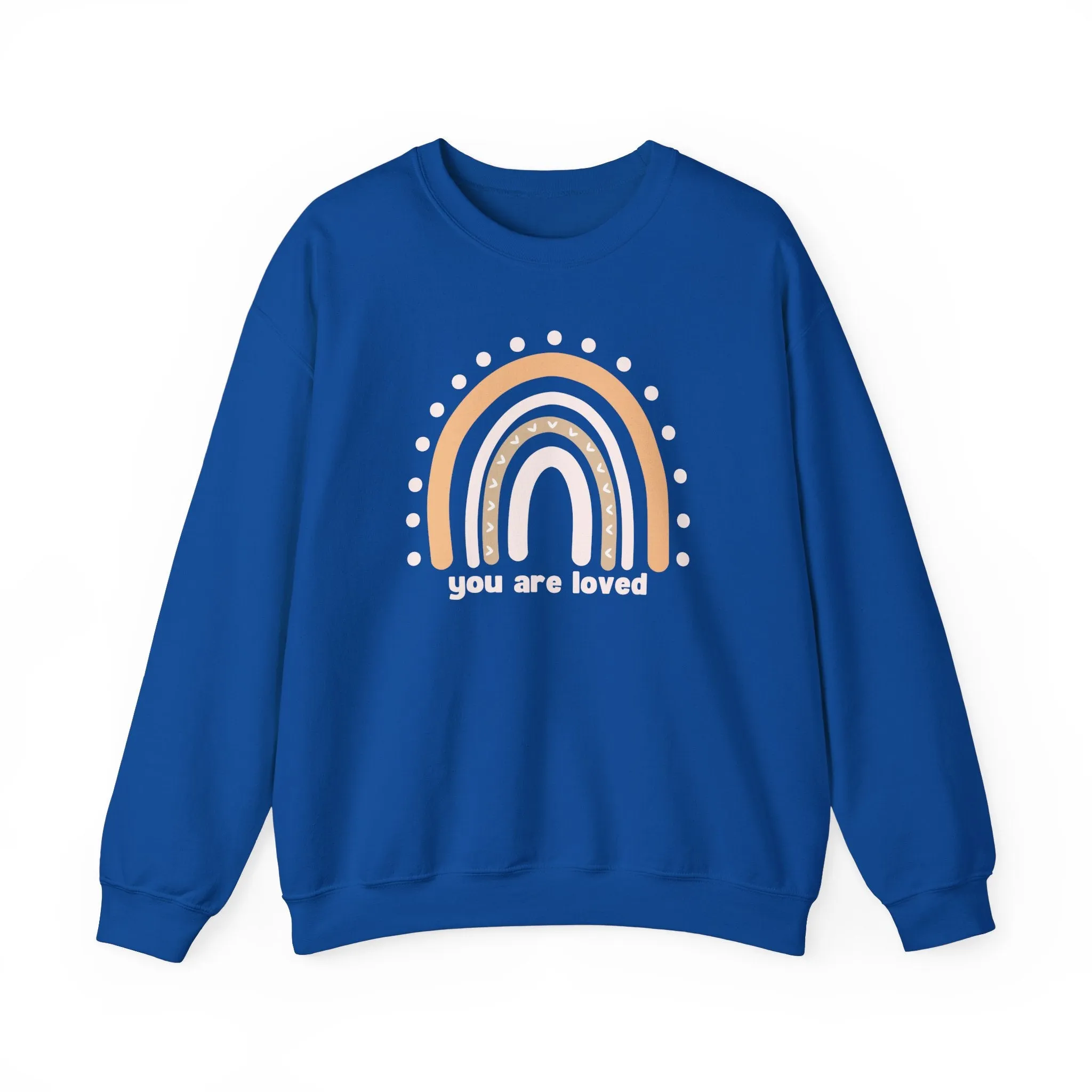 Kathryn the Grape You Are Loved Teen/Adult Rainbow Crewneck Sweatshirt