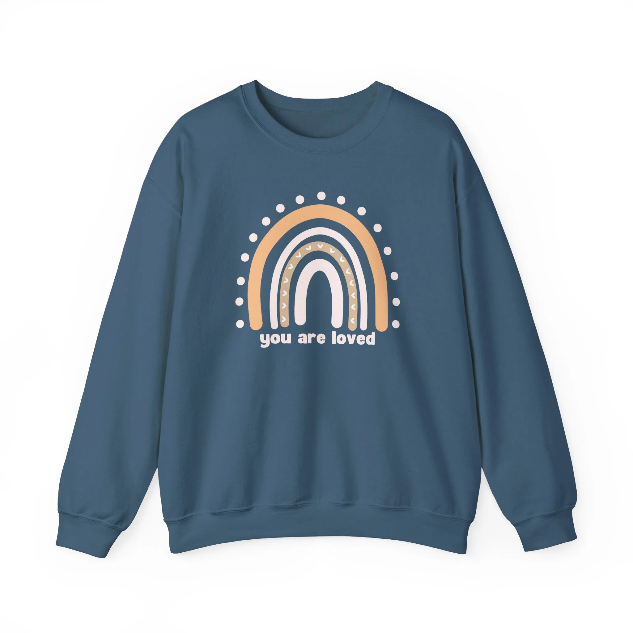 Kathryn the Grape You Are Loved Teen/Adult Rainbow Crewneck Sweatshirt