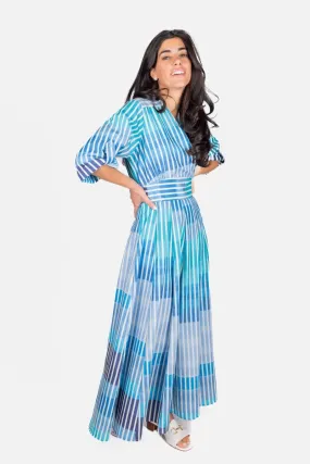 LINDA DRESS (BLUE MULTI)