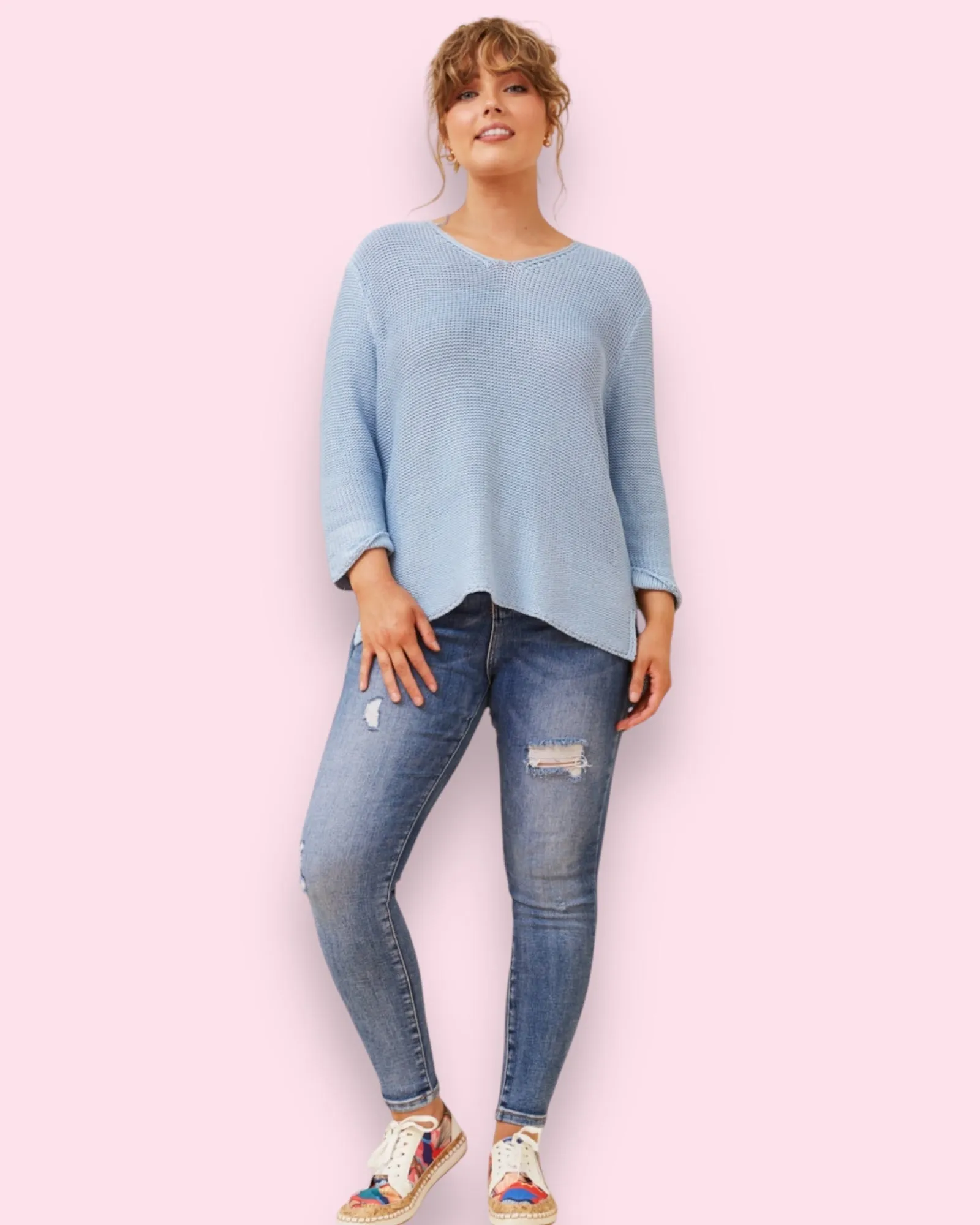 Maddie Knit - Sky Blue