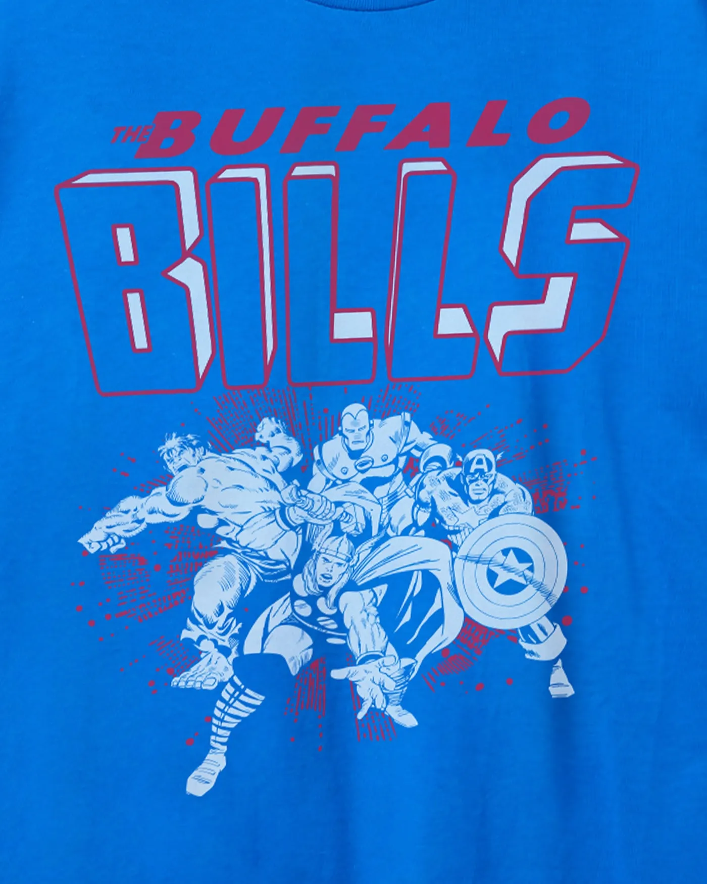 Marvel x Junk Food x NFL Avengers Team Bills Tee