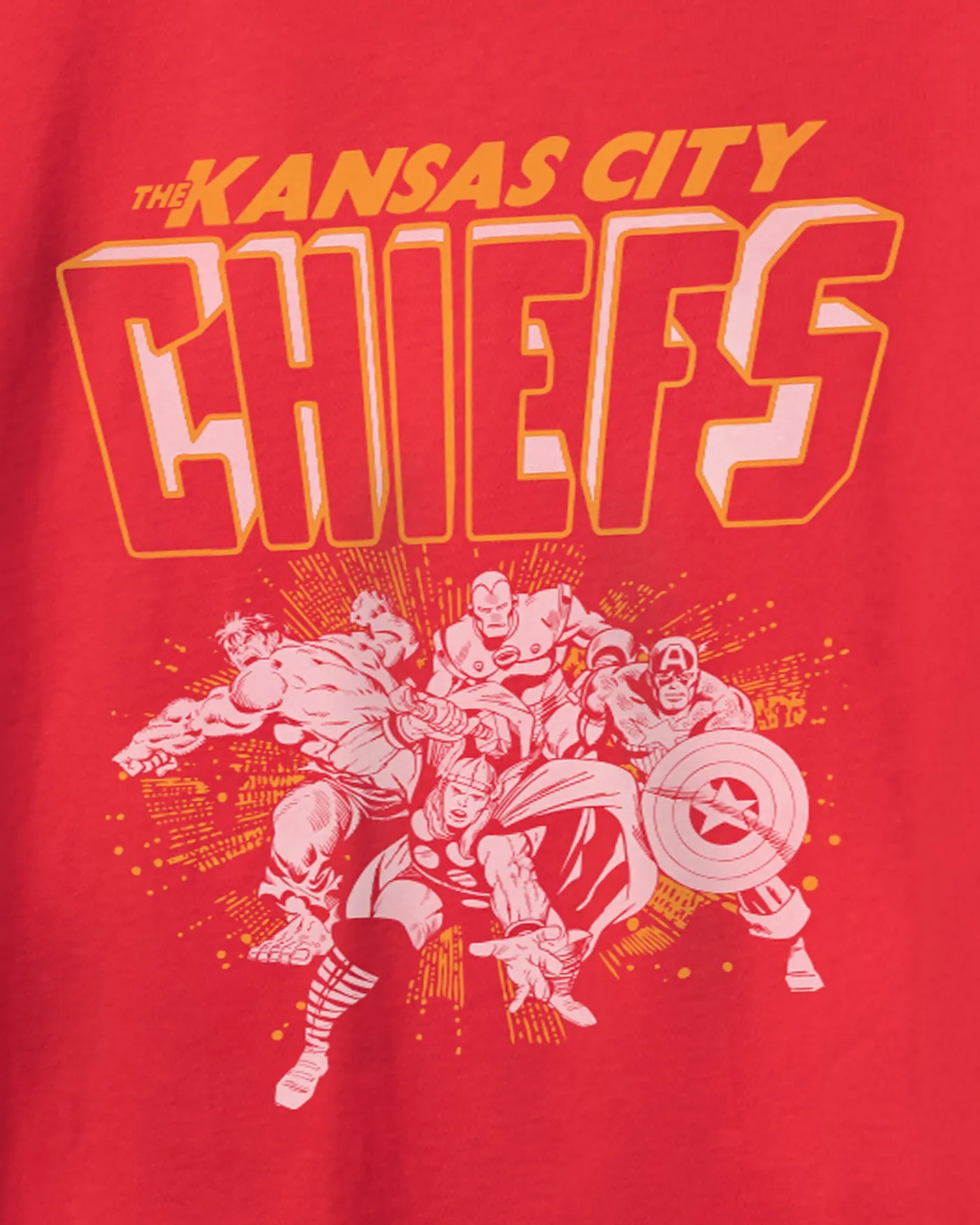 Marvel x Junk Food x NFL Avengers Team Chiefs Tee