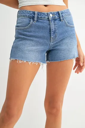 Mid Rise Relaxed Fit Denim Shorts - JBD