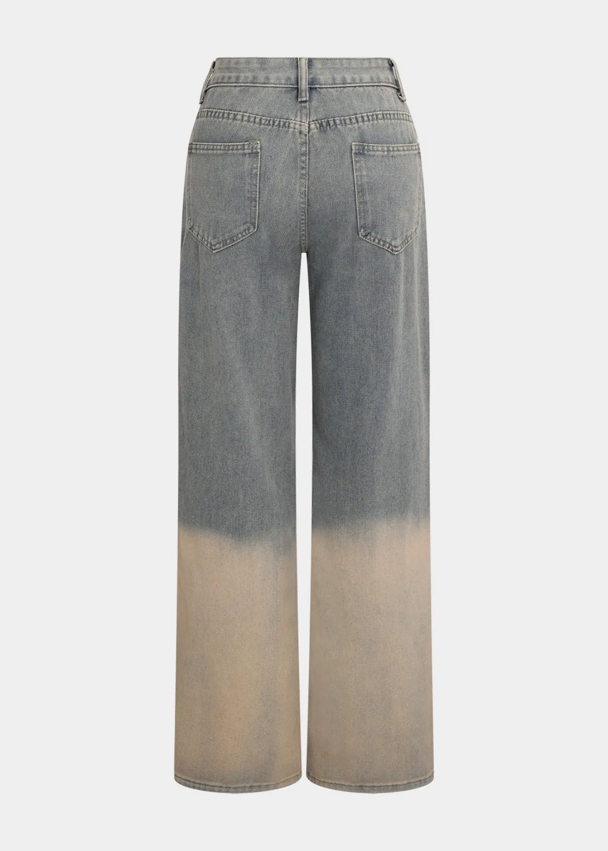 Ombre Straight Leg Jeans