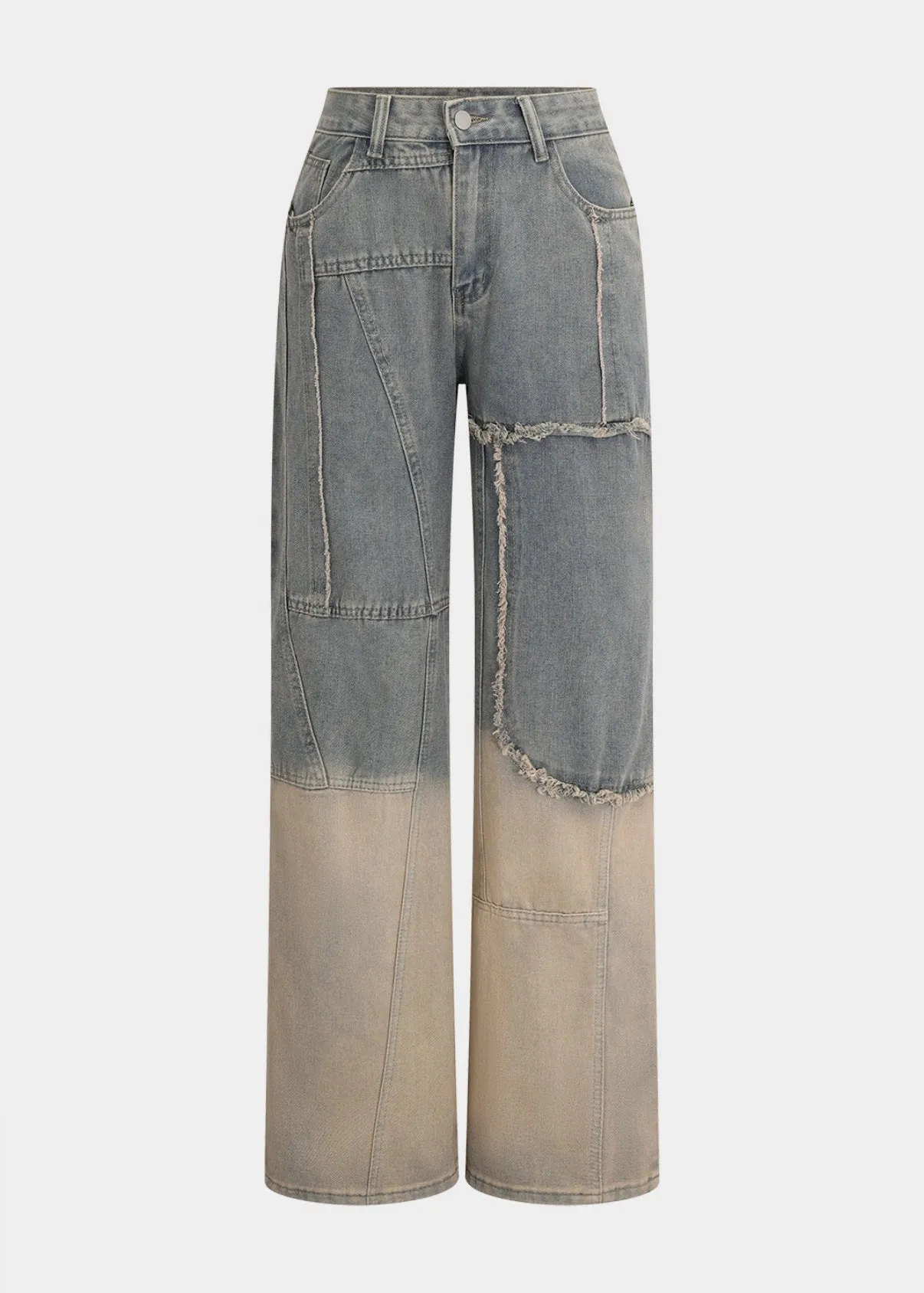 Ombre Straight Leg Jeans
