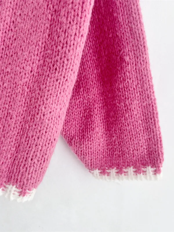 Oversize Cardi with Contrast Stitching For Hazy Lazy Eves