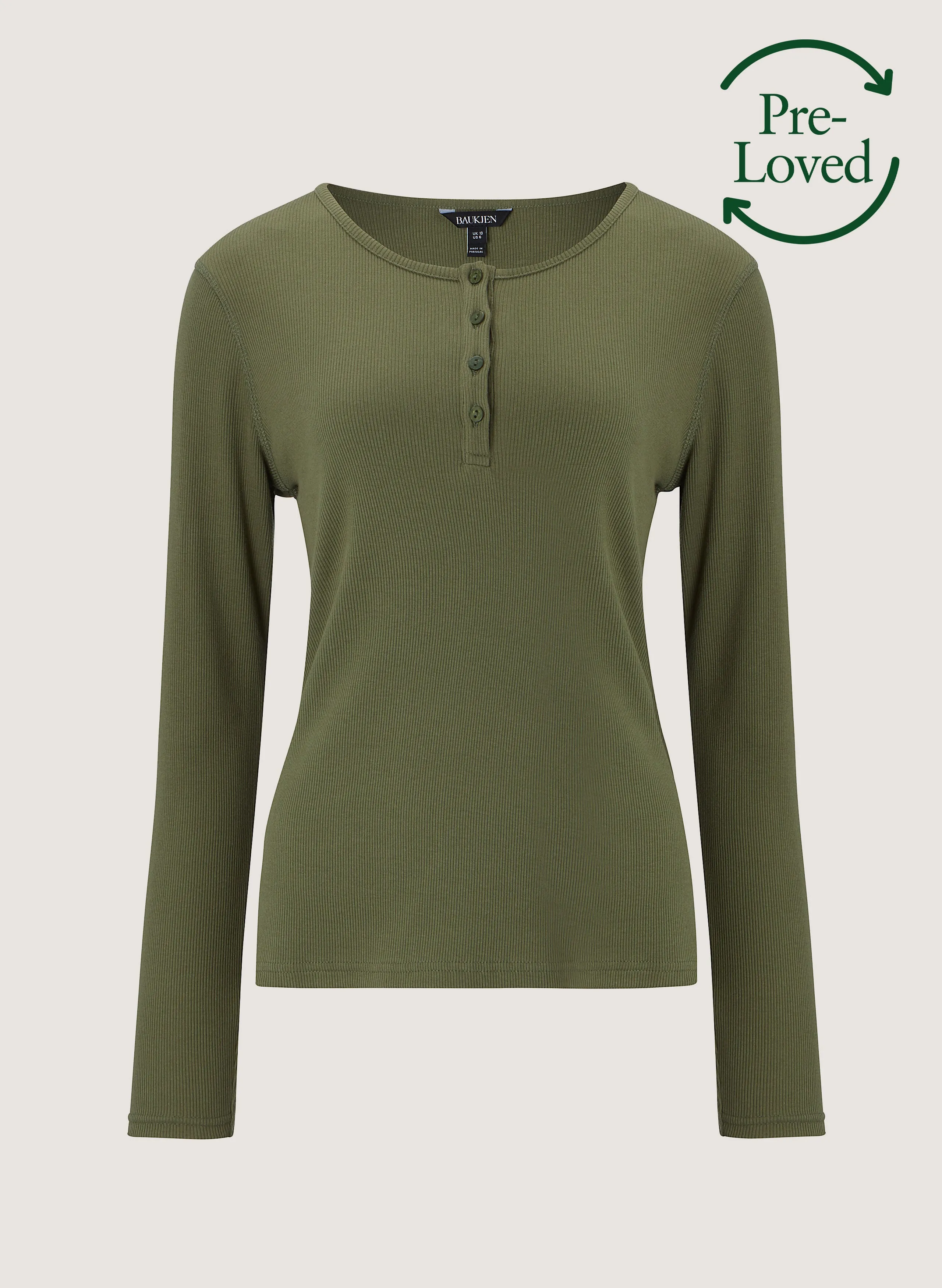 Pre-Loved Baukjen Essentials Organic Cotton Henley Top