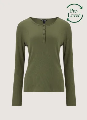 Pre-Loved Baukjen Essentials Organic Cotton Henley Top