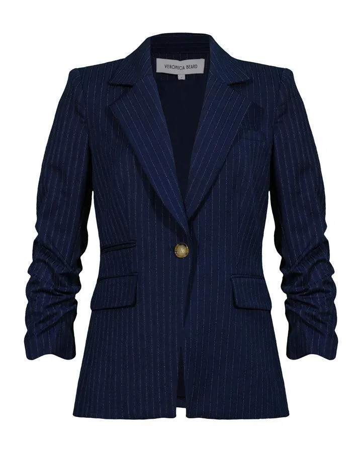 Veronica Beard Battista Pinstriped Dickey Jacket