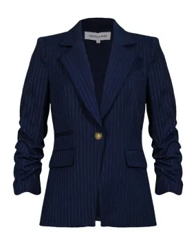Veronica Beard Battista Pinstriped Dickey Jacket