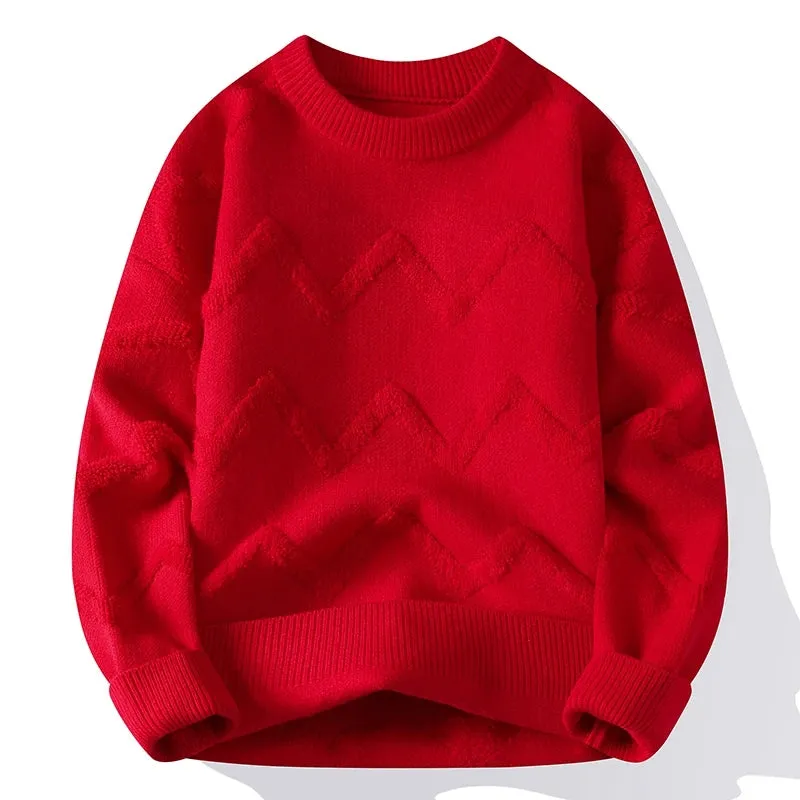 Warm Knitted Casual Pullover Sweater