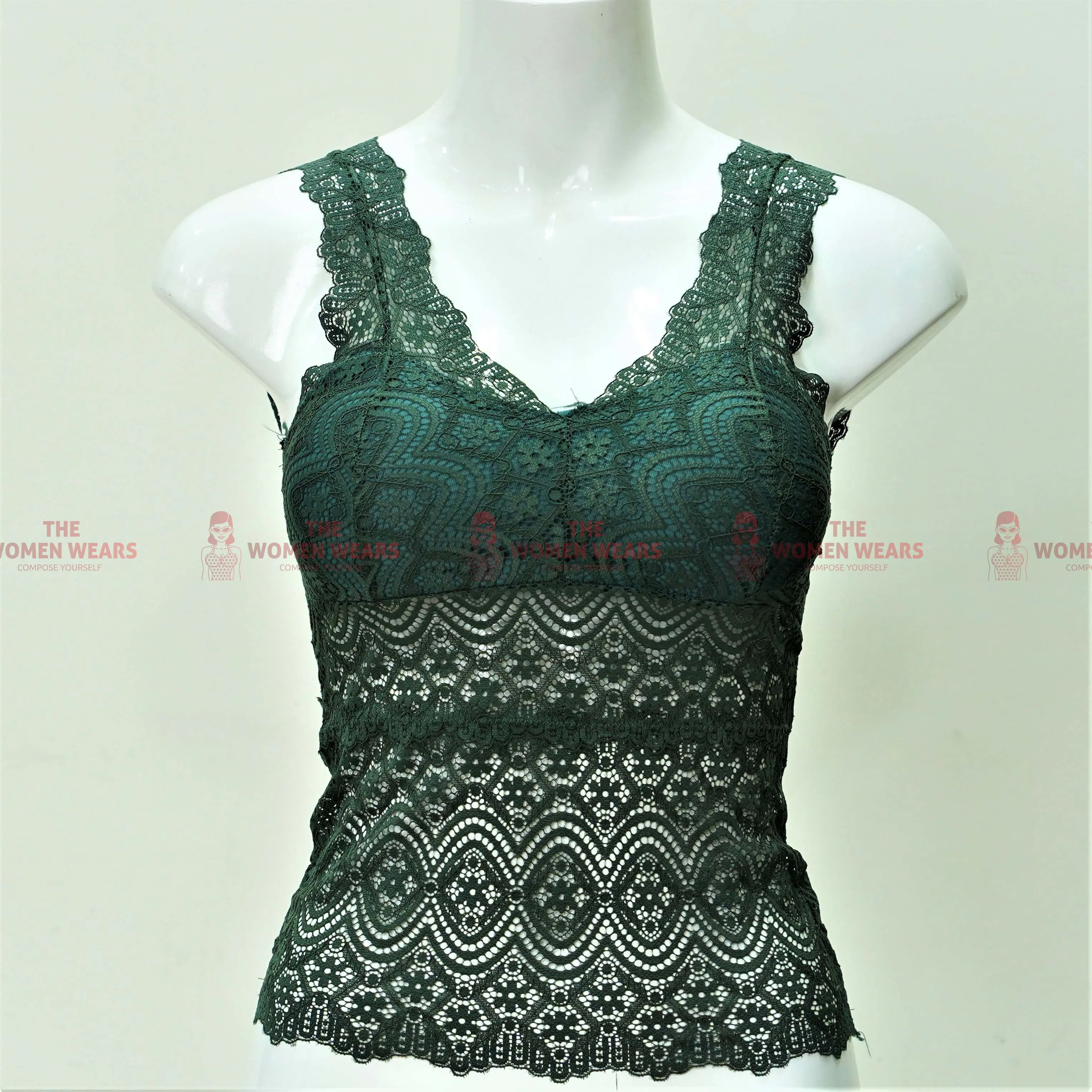 Women's Soft Padded Net Camisole Bralette (Art-234)