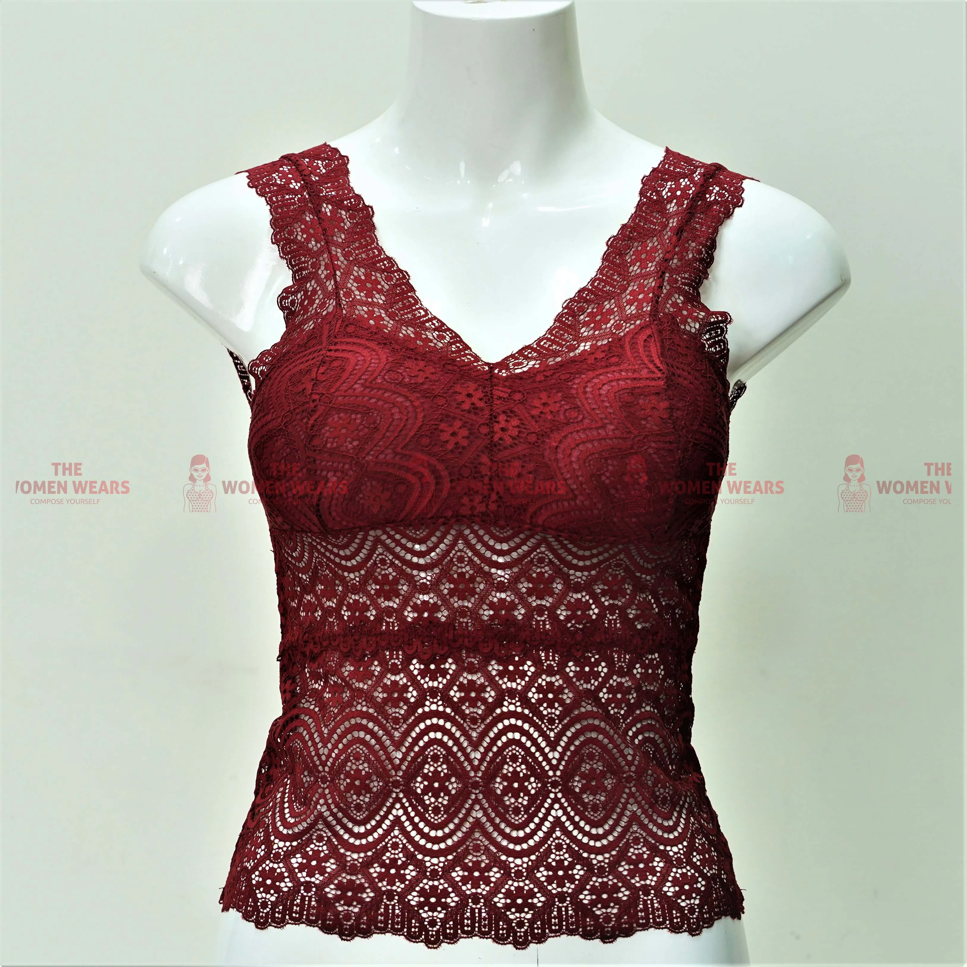 Women's Soft Padded Net Camisole Bralette (Art-234)