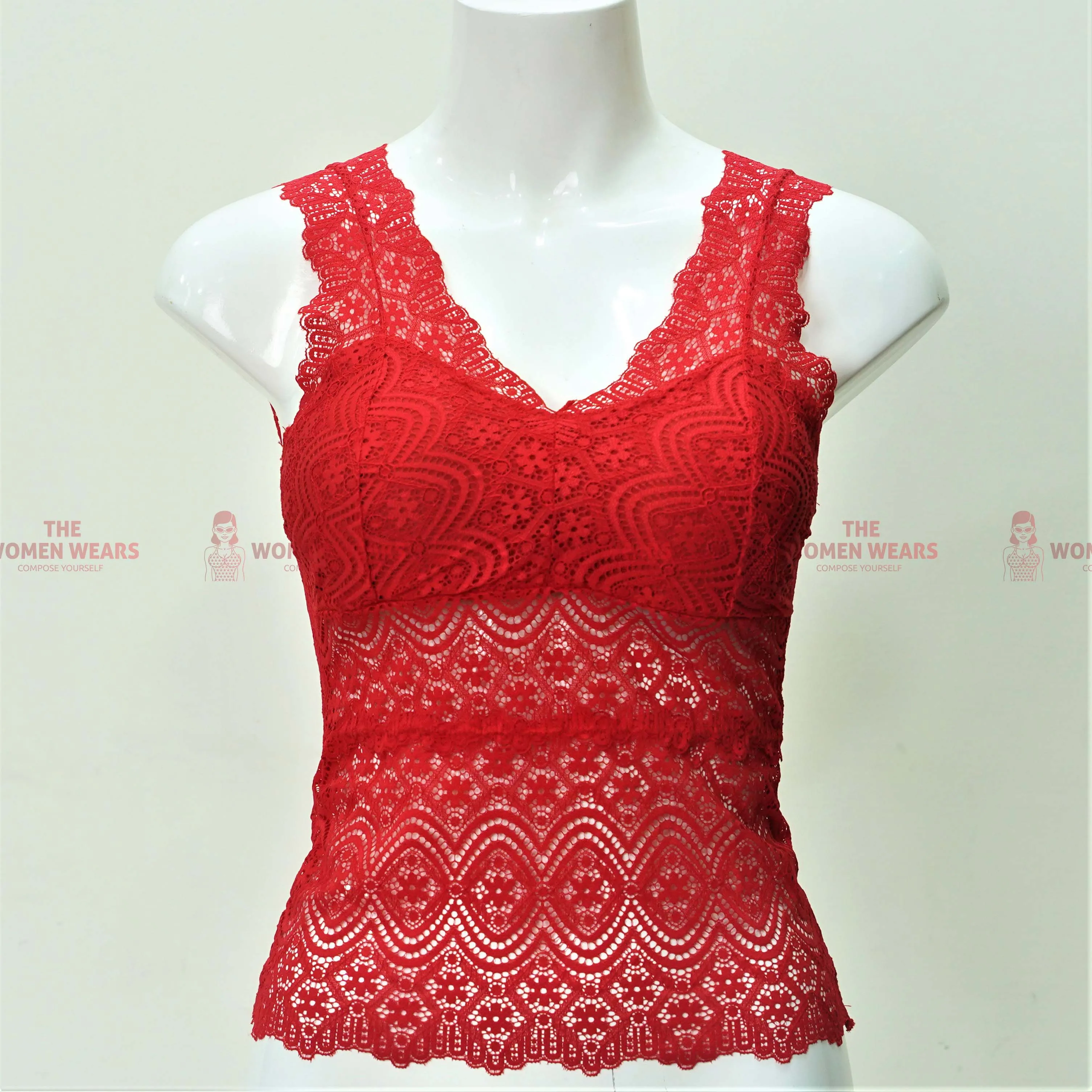 Women's Soft Padded Net Camisole Bralette (Art-234)